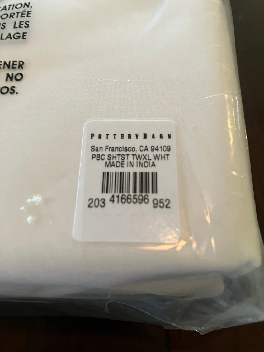 Pottery Barn White Classic Sheet Set - Twin Extra Long 400 thread count
